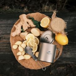 Ложка-вилка туристическая Naturehike титанова NH19C001-J Фото 6