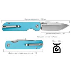 Нож CJRB Nova Blue Фото 5