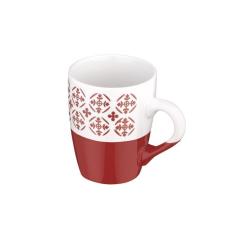 Чашка Ardesto Ornament, 320мл, кераміка, червоно-білий Фото 3