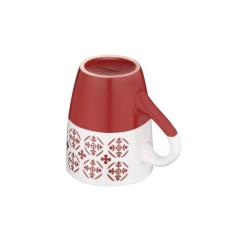 Чашка Ardesto Ornament, 320мл, кераміка, червоно-білий Фото 4