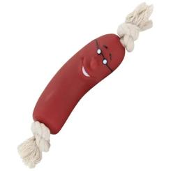 Игрушка для собак Nunbell Сосиска на мотузці 11 см Фото 2