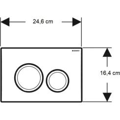 Панель смыва Geberit Delta20 білий Фото 2