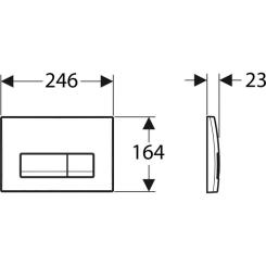 Панель смыва Geberit Delta50 чорний Фото 1