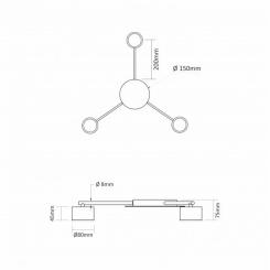 Светильник точечный Videx під лампу 3xGX53 накладний Білий Фото 2
