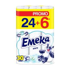 Туалетная бумага Emeka White 3 шари 30 рулонів Фото