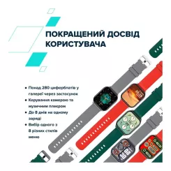 Смарт-часы Canyon Chatter SW-58 BT-CALL Black Green Фото 8