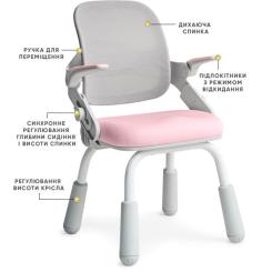 Детское кресло Mealux Neo Air Static Pink Grey Фото 1