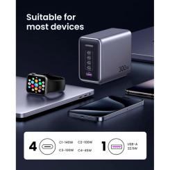 Зарядное устройство Ugreen 5xUSB 300W Nexode (5хUSB-C) CD333 Фото 5
