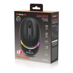Мышка REAL-EL RM-440W Wireless/Bluetooth Black Фото 9