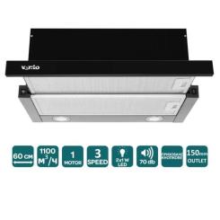 Вытяжка кухонная Ventolux GARDA 60 BK (1100) LED Фото 2