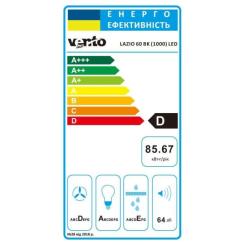 Вытяжка кухонная Ventolux LAZIO 60 BK (1000) LED Фото 7