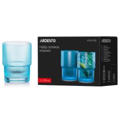 Набор стаканов Ardesto 200мл, 2шт, скло, блакитний Фото 5