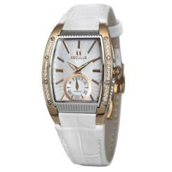 Наручные часы Seculus 1667.2.1069 white, pvd cz stones, white leather Фото