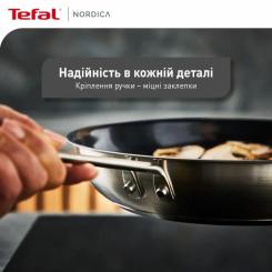Сковорода Tefal Nordica, 28см, нержавіюча сталь Фото 7