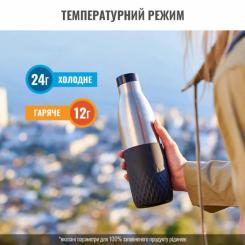 Термос Tefal Bludrop soft touch, 700мл, нержавіюча сталь, чорни Фото 3