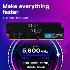 Модуль памяти для компьютера Micron DDR5 32GB 5600 MHz Фото 2