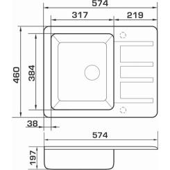 Мойка кухонная GRANADO ALANIS black shine Фото 6