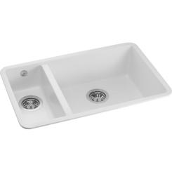 Мойка кухонная GRANADO Under top DOUBLE white Фото 1