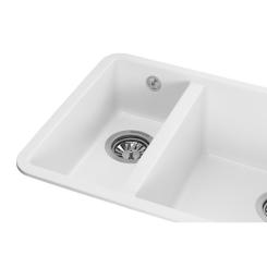 Мойка кухонная GRANADO Under top DOUBLE white Фото 4