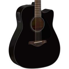 Гитара электроакустическая Yamaha FGX800C Black Фото 1