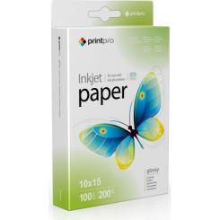 Фотобумага PrintPro 10x15 200г glossy, 100с Фото