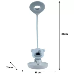 Настольная лампа Kite Bear LED з акумулятором, біла Фото 6