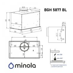 Вытяжка кухонная Minola BGH 5877 BL Фото 11
