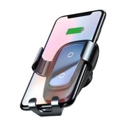 Универсальный автодержатель Baseus Metal Gravity with technology Qi 10W Фото 4