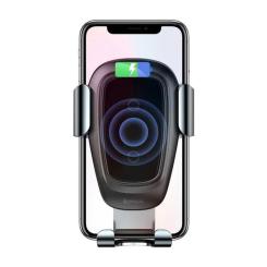 Универсальный автодержатель Baseus Metal Gravity with technology Qi 10W Фото 5