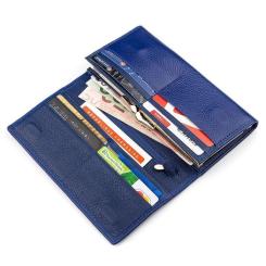 Кошелек Boston Из натуральной кожи Синий Фото 2