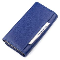 Кошелек Boston Из натуральной кожи Синий Фото 4