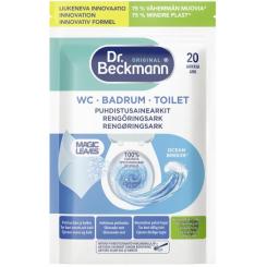 Средство для чистки унитаза Dr. Beckmann Magic Leaves Растворные салфетки Океанский бриз 20 Фото