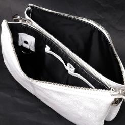 Сумка Grande Pelle Из натуральной кожи Белая Фото 3