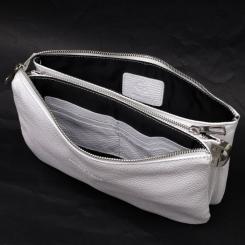 Сумка Grande Pelle Из натуральной кожи Белая Фото 4