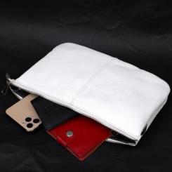 Сумка Grande Pelle Из натуральной кожи Белая Фото 5