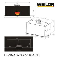 Вытяжка кухонная Weilor LUMINA WBG 66 BLACK Фото 11