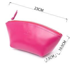 Косметичка Grande Pelle Из кожи Фуксия Фото 3