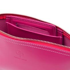 Косметичка Grande Pelle Из кожи Фуксия Фото 5
