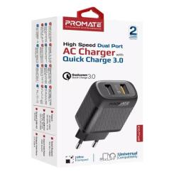 Зарядное устройство Promate 18W 2xUSB-A Фото 1