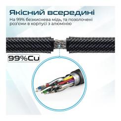 Кабель мультимедийный Promate HDMI M to HDMI M V2.0 5.0m 90° corner Фото 2