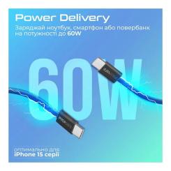 Дата кабель Promate USB-C to USB-C 2.0m Фото 2