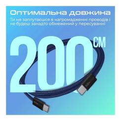 Дата кабель Promate USB-C to USB-C 2.0m Фото 6