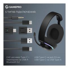 Наушники GamePro Asgard Bragi 7.1 RGB Tri-Mod Black Фото 9