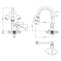 Смеситель Agua Sevilla-C039GRS Фото 6
