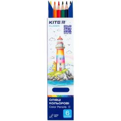 Карандаши цветные Kite Classic 6 кольорів Фото 3