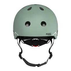 Шлем Scoot&Ride 45-51см, зеленый, с фонариком Фото 3