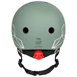 Шлем Scoot&Ride 45-51см, зеленый, с фонариком Фото 4