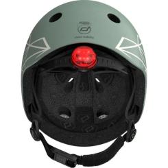 Шлем Scoot&Ride 45-51см, зеленый, с фонариком Фото 5