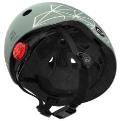 Шлем Scoot&Ride 45-51см, зеленый, с фонариком Фото 6