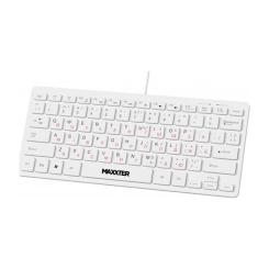 Клавиатура Maxxter KBM-C01W-UA USB UA White Фото 1
